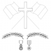 Croix drapeaux medailles
